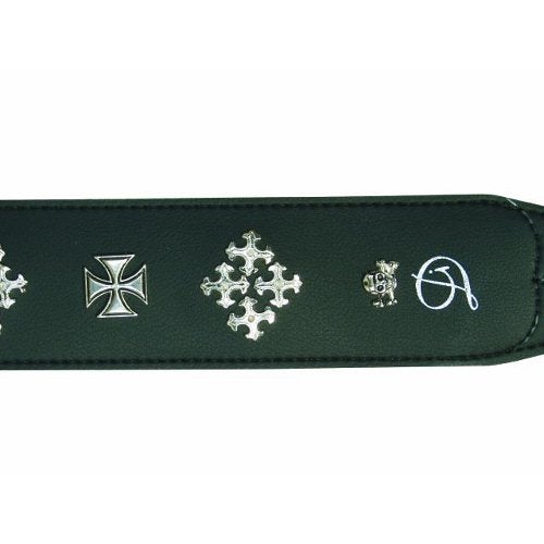 Dimavery Guitar Strap style crosses zwarte gitaar band