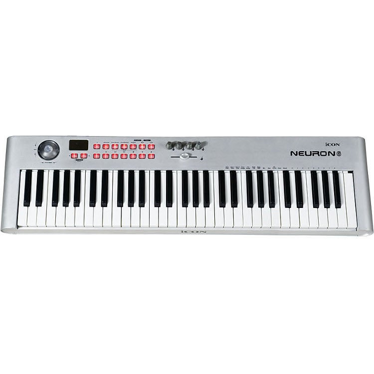 Icon Neuron 6 USB Midi Keyboard En Controller Mac Zilver