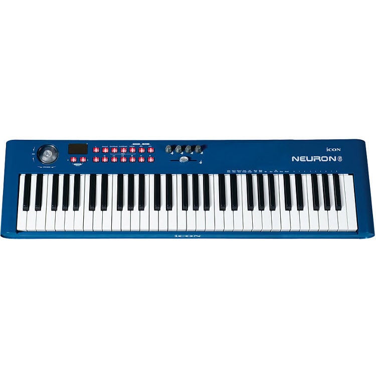 Icon Neuron 6 USB Midi Keyboard En Controller Blauw