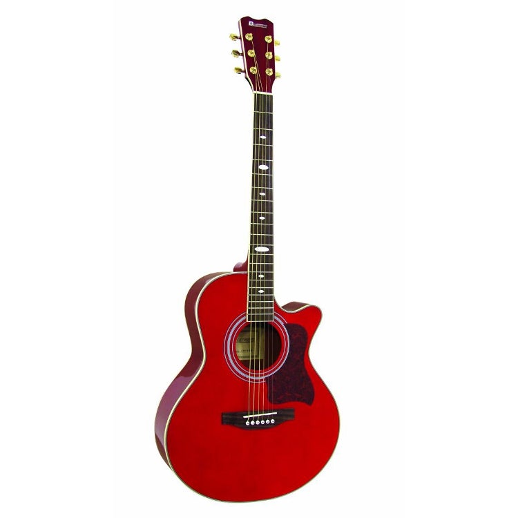Lees meer... : Dimavery Jh 500 Western Gitaar Rood