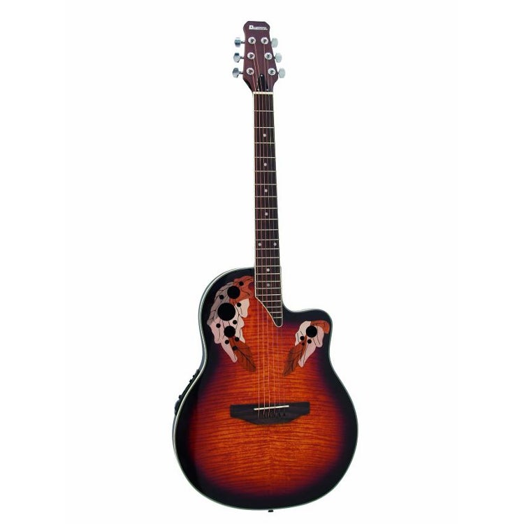 Lees meer... : Dimavery Ov 500 Roundback Semi akoestische Gitaar Sunburst