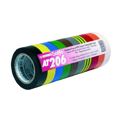 Coding Tape AT 206 Rainbow pack