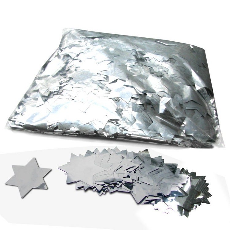 Lees meer... : Magic Fx Metallic Confetti Kilozak Stervormig Zilver