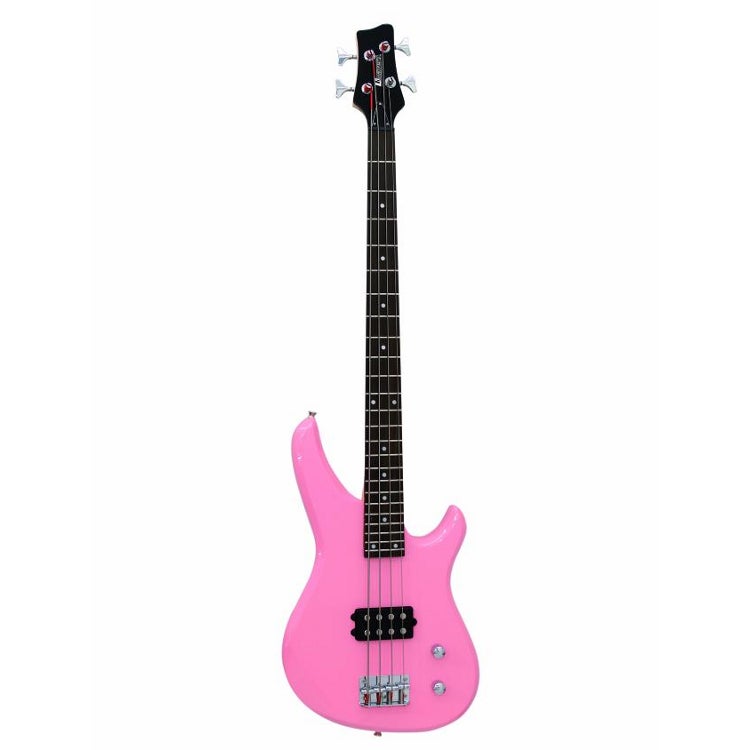 Dimavery SB 201 elektrische basgitaar roze