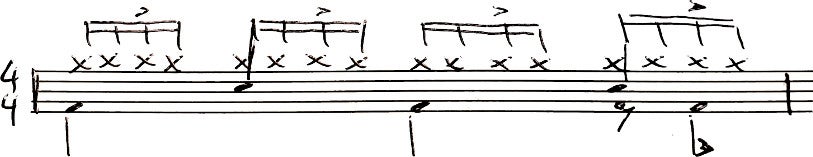 Reggae drummen - Rockers-ritme (half time)