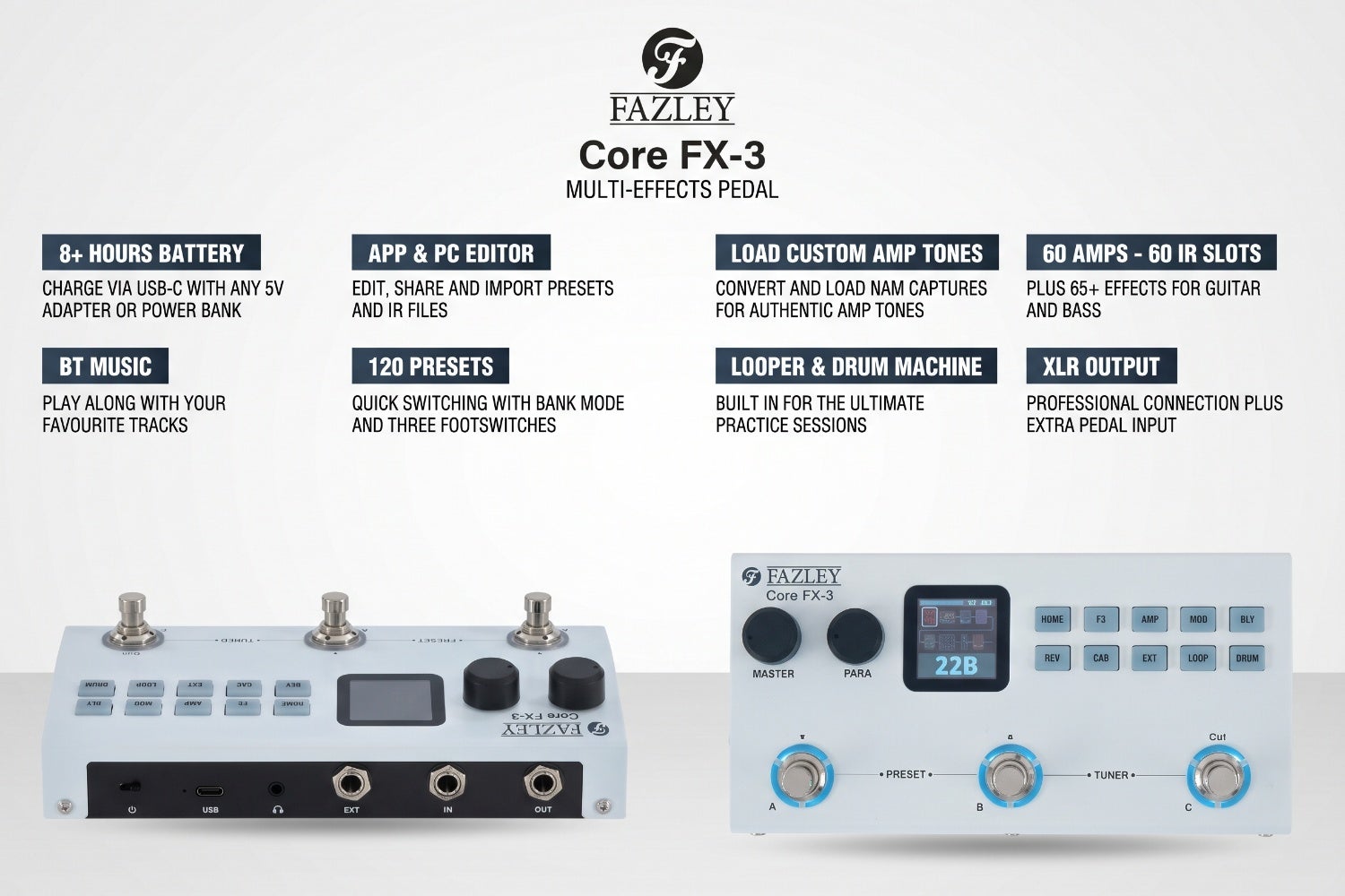 Fazley Core-FX2 of Core-FX3: welk multi-effect past bij jou?
