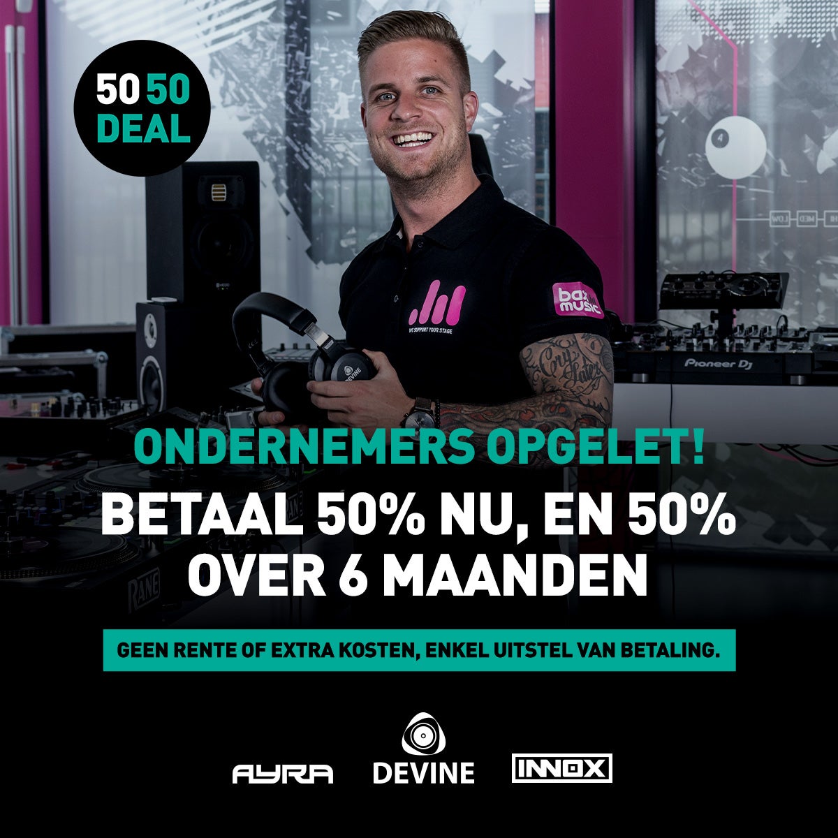 Bax Music komt in coronatijd ondernemers tegemoet