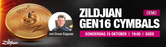 Zildjian demo GEN16 Cymbals door Simon Edgoose