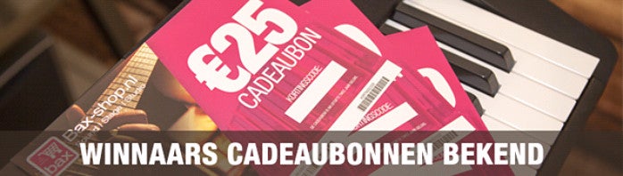 Winnaars cadeaubonnen